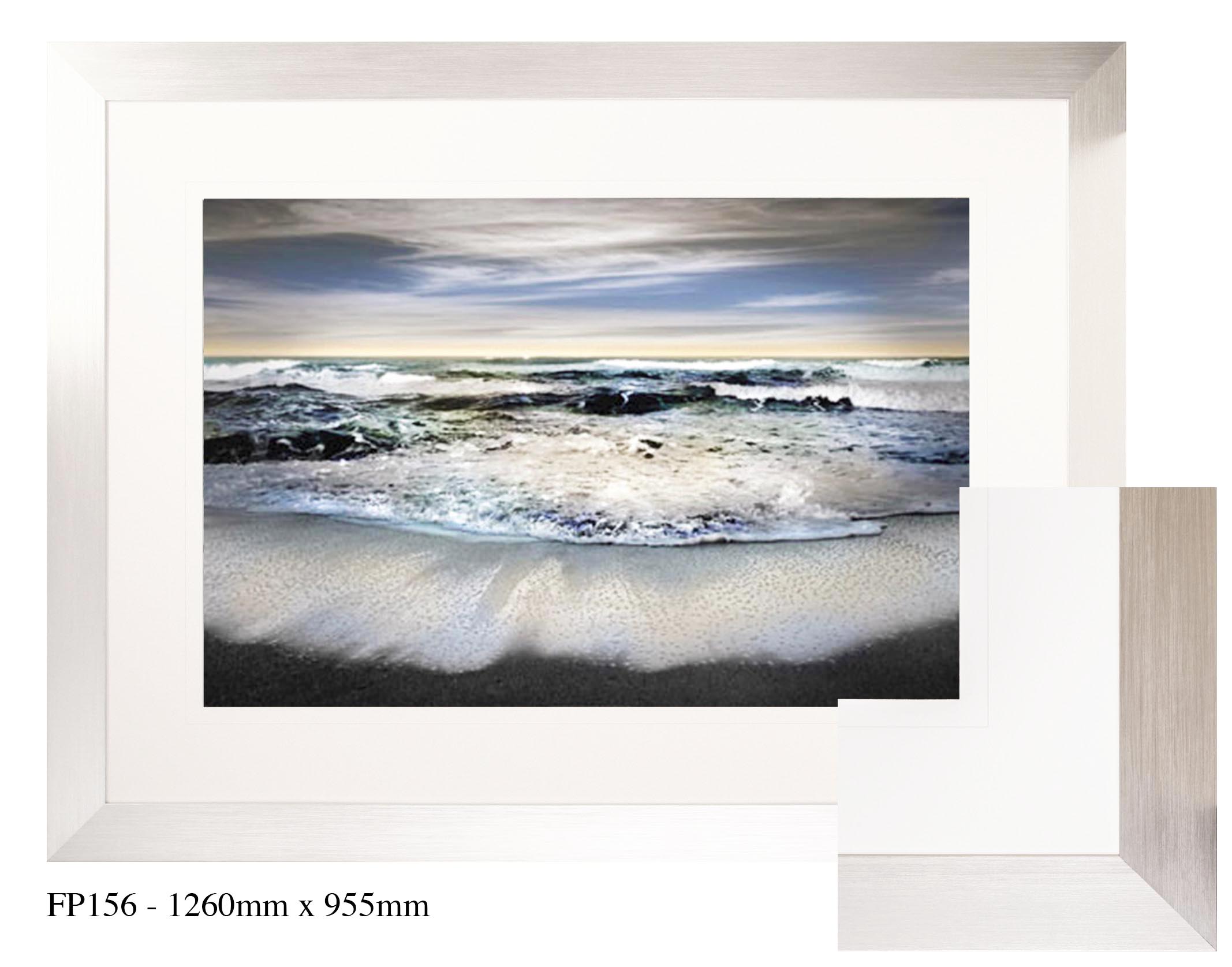 FP156 Wall décor art framed print seascape silver frame